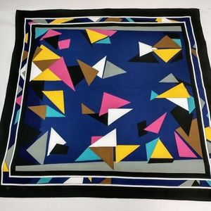 Vibrant Colorful Geometric Multi-Color Scarf Unisex  26" x 26"